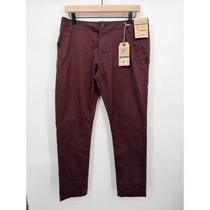 Tailor Vintage Chino Pants Mens 32x30 Raspberry Fudge NWT Slim Fit Stretch Twill